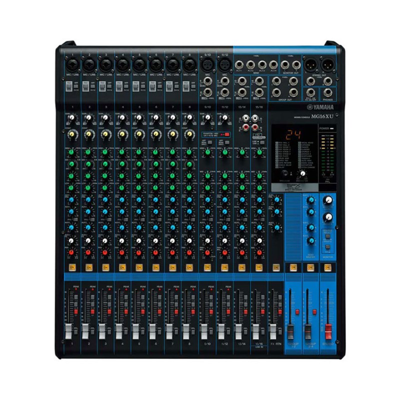 Yamaha MG16XU – Professional 16 Channel Mixing Desk with 24 Onboard Effects
